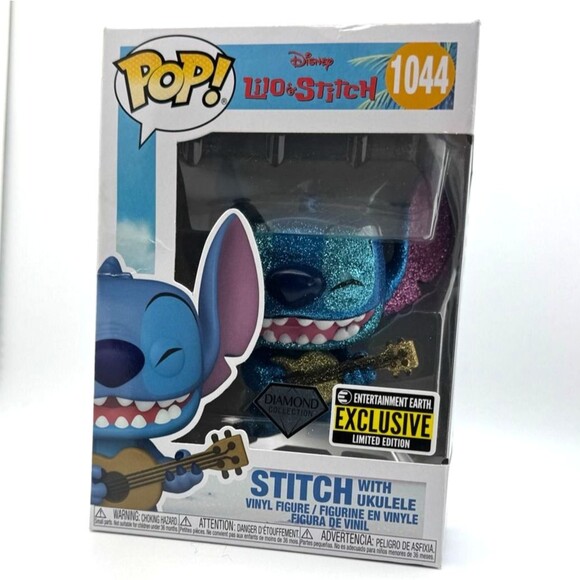 Funko Pop Stitch with Ukulele #1044 Diamond Collection Exclusive - Picture 1 of 4